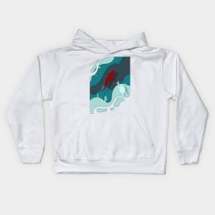 strawberry shark Kids Hoodie